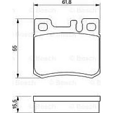 Set placute frana MERCEDES-BENZ 124 (C124), Compartiment, 03.1987 - 07.1993 BOSCH 0 986 424 358