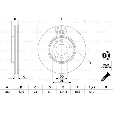 Disc frana RENAULT MEGANE IV (B9A/M/N_), Hatchback, 11.2015 - BOSCH 0 986 479 C62