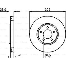 Disc frana DODGE CARAVAN (CARAVAN), Dubita, 01.1995 - 03.2001 BOSCH 0 986 479 117