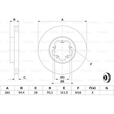 Disc frana FORD TRANSIT CUSTOM V362 (FY, FZ), Van, 04.2012 - BOSCH 0 986 479 307