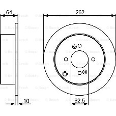 Disc frana HYUNDAI i20 (GB), Compartiment, 05.2015 - BOSCH 0 986 479 C08