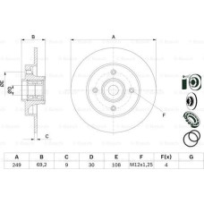 Disc frana PEUGEOT 207 (WA_, WC_), Hatchback, 02.2006 - 12.2015 BOSCH 0 986 479 275