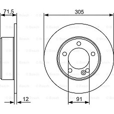 Disc frana RENAULT MASTER III (FV), Van, 02.2010 - BOSCH 0 986 479 714