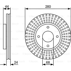 Disc frana NISSAN TIIDA III (C12), Hatchback, 08.2010 - BOSCH 0 986 479 737