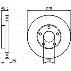 Disc frana MAZDA 2 (DE_, DH_), Hatchback, 07.2007 - 06.2015 BOSCH 0 986 479 C68
