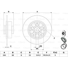 Disc frana RENAULT MEGANE III Grandtour (KZ0/1), Turism, 11.2008 - BOSCH 0 986 479 C87