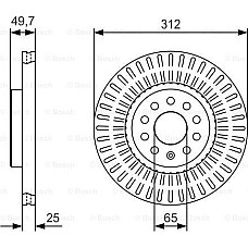 Disc frana VW TOURAN (5T1), Dubita, 05.2015 - BOSCH 0 986 479 C29