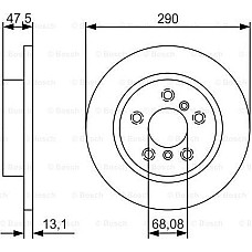 Disc frana RENAULT KADJAR (HA_, HL_), Crossover, 06.2015 - BOSCH 0 986 479 D17
