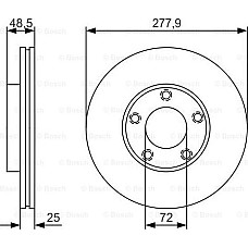 Disc frana MAZDA 3 (BK), Hatchback, 10.2003 - 12.2009 BOSCH 0 986 479 R83