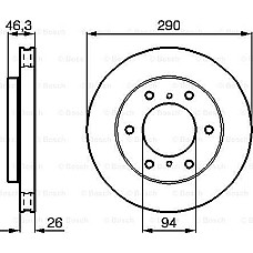 Disc frana MITSUBISHI PAJERO PININ (H6_W, H7_W), Crossover, 03.1999 - 06.2007 BOSCH 0 986 478 990