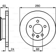 Disc frana VW TRANSPORTER III, Cadru de sprijin, 05.1979 - 12.1992 BOSCH 0 986 478 548