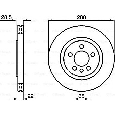 Disc frana VW CORRADO (53I), Compartiment, 08.1987 - 12.1995 BOSCH 0 986 478 542