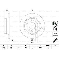 Disc frana BMW 3 - IV (E46), Compartiment, 12.1998 - 07.2006 BOSCH 0 986 478 642