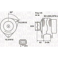 Alternator 14V 100A OPEL ASTRA H ASTRA H GTC CORSA C CORSA D MERIVA A TIGRA 1.0-1.4LPG 03.04-08.14 OPEL CORSA D (S07), Hatchback, 07.2006 - 08.2014 Magneti Marelli 063731940010