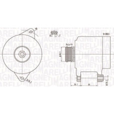 Alternator 12V 100A VOLVO V40 HYUNDAI SONATA IV SONATA V TRAJET KIA MAGENTIS MITSUBISHI CARISMA GALANT VIII PAJER MITSUBISHI CARISMA (DA_), Sedan, 09.1996 - 06.2006 Magneti Marelli 063731522010