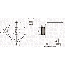 Alternator 12V 150A NISSAN PRIMASTAR OPEL VIVARO A RENAULT LAGUNA II MASTER II MEGANE I MEGANE I COACH TRAFIC II RENAULT VEL SATIS (BJ0_), Dubita, 06.2002 - Magneti Marelli 063731824010