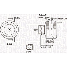 Alternator 14V 150A MERCEDES A W169 A W176 C W203 C W204 C T-MODEL S203 C T-MODEL S204 CLK A209 CLK C209 CLS C218 MERCEDES-BENZ C-CLASS (W203), Sedan, 05.2000 - 12.2007 Magneti Marelli 063732108010