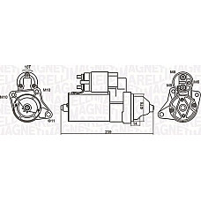 Electromotor 12V 14kW FORD COUGAR ESCORT CLASSIC ESCORT VI FOCUS I MONDEO I MONDEO II TOURNEO CONNECT TRANSI FORD ESCORT VII (GAL, ANL), Turism, 01.1995 - 10.2002 Magneti Marelli 063721107010