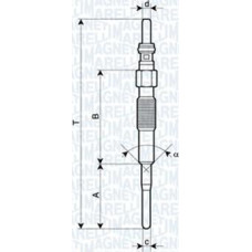 Bujie incandescenta Glow plug CHEVROLET CAPTIVA CRUZE EPICA LACETTI NUBIRA OPEL ANTARA A 2.0D 01.05- CHEVROLET LACETTI (J200), Hatchback, 03.2003 - Magneti Marelli 062900079304