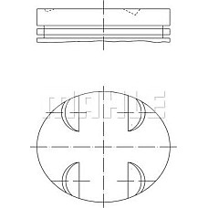 Piston MERCEDES-BENZ SPRINTER 3,5-t (906), Van, 06.2006 - MAHLE 005 24 01