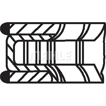 Set segmenti piston 69 STD 12 15 25 EN piston DACIA LOGAN LOGAN II LOGAN MCV II SANDERO SANDERO II NISSA RENAULT LOGAN II (K8_), Turism, 11.2013 - MAHLE 022 16 N0