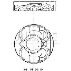 Piston 77 STD BMW 1 F20 1 F21 3 F30 F80 3 F31 CITROEN C3 PICASSO C4 C4 GRAND PICASSO I C4 I C4 PICASSO I DS3 DS4 BMW 3 - VI (F30, F80), Sedan, 03.2011 - 10.2018 MAHLE 081 PI 00110 000