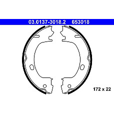Set saboti frana, frana de mana CHRYSLER PT CRUISER (PT_), Turism, 06.2000 - 12.2010 ATE 03.0137-3018.2