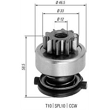 Pinion electromotor Roata de pornire a rotii libere MAGNETI MARELLI 940113020252