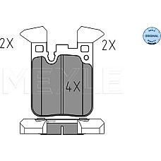 Set placute frana BMW 3 Touring VI (F31), Turism, 07.2012 - 06.2019 Meyle 025 250 2916