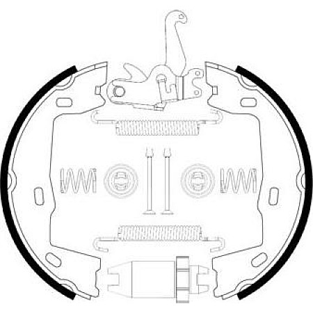 Set saboti frana, frana de mana OPEL KADETT E (T85), Hatchback, 09.1984 - 08.1991 BOSCH 0 204 113 824