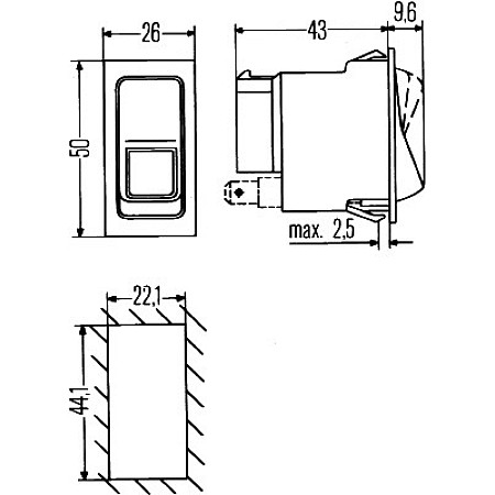 Comutator HELLA 6FH004 570-101