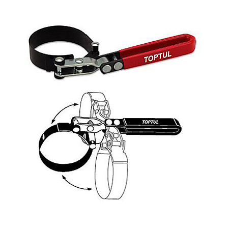 Cheie filtru ulei curea TOPTUL cheie pentru filtre de ulei cu gama de comune: 60-73mm TOPTUL JDAU6073