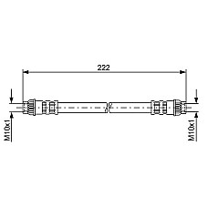 Furtun frana Furtun-conducta de frana flexibil Spate Dreapta-Stanga lungime 200mm M10x1-M10x1 se potriveste. NISSAN NV300 PRIMAS PEUGEOT 206+ (2L_, 2M_), Hatchback, 01.2009 - 08.2013 BOSCH 1 987 476 914