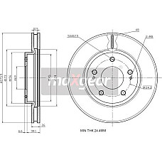Disc frana MITSUBISHI ASX (GA_W_), Crossover, 11.2009 - Maxgear 19-2388