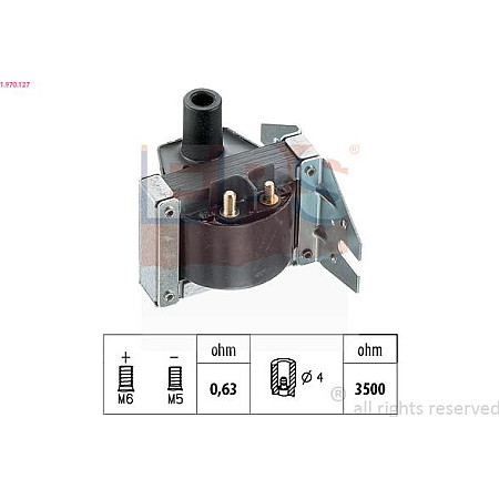 Bobina de inductie AUDI 90 III (89, 89Q, 8A, B3), Sedan, 04.1987 - 09.1991 EPS 1.970.127