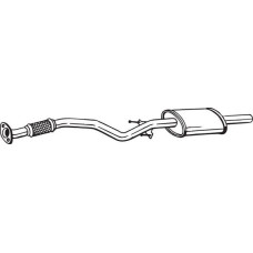 Toba esapamet intermediara Sistem de evacuare a amortizorului KIA PICANTO 1.0-1.1 04.04- KIA PICANTO (SA), Hatchback, 04.2004 - Bosal 169-077