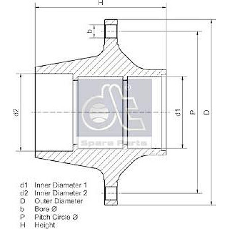 Butuc roata R butuc roata fata cu rulment cu inel ABS MAN F2000 L2000 M 2000 L M 2000 M TGA TGM I TGS I TGX I 06. DT Spare Parts 3.67616