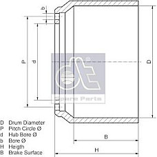 Tambur frana 410 se potriveste. MERCEDES MERCEDES-BENZ NG, 08.1973 - 03.1998 DT Spare Parts 4.64033