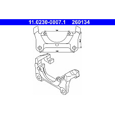 Suport.etrier Jugul etrierului de frana Fata AUDI A4 B6 A4 B7 A6 ALLROAD C6 A6 C6 A8 D3 SEAT EXEO EXEO ST 1.6-6.0 AUDI A6 Avant III (4F5, C6), Turism, 11.2004 - 08.2011 ATE 11.0230-0807.1