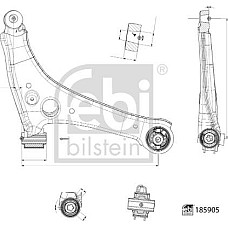 Brat, suspensie roata Febi Bilstein 185905
