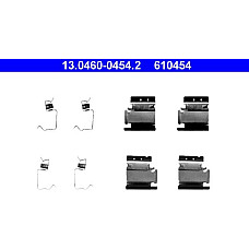 Set accesorii, placute frana PEUGEOT 206 SW (2E/K), Turism, 07.2002 - ATE 13.0460-0454.2