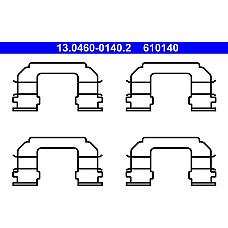 Set accesorii, placute frana DAEWOO NUBIRA (J100), Hatchback, 04.1997 - ATE 13.0460-0140.2