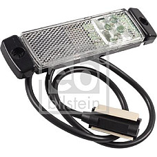 Lumina de delimitare Outline marker lights L-R shape. rectangular white LED height 32mm width 130mm depth 14-130mm surface hose Febi Bilstein 173972