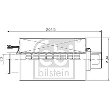 Filtru. aerisire bloc motor Oil filter MAN HOCL LIONS CITY LIONS CLASSIC LIONS COACH LIONS REGIO NG NL NU SL II SU TGA MAN TGX (L.2007.46.001), 06.2006 - Febi Bilstein 172620
