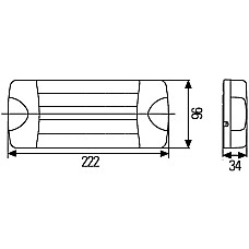 Stop spate Rear lamp L/R LED 12/24V with indicator with stop light parking light HELLA 2SD980 613-211