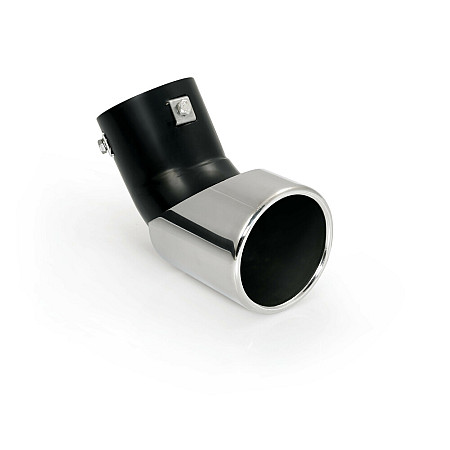 Ornament toba esapament curbat TS-45, din otel inoxidabil lustruit, racordare 50-63mm