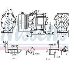 Compresor. climatizare Air-conditioning compressor ABARTH 500 - 595 - 695 500C - 595C - 695C FIAT 500 500 C BRAVO II DOBLO FIAT PUNTO II (188_), Hatchback, 09.1999 - 07.2012 Nissens 89405