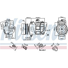 Compresor. climatizare Air-conditioning compressor AUDI A1 A3 A6 ALLROAD C6 Q2 Q3 TT CUPRA ATECA SEAT ALHAMBRA ALTEA ALTEA VW SCIROCCO III (137, 138), Compartiment, 05.2008 - 11.2017 Nissens 890632