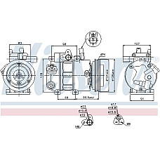 Compresor. climatizare Air-conditioning compressor HYUNDAI ELANTRA IV I30 KIA CEED PRO CEED 2.0-2.0LPG 06.06-12.12 HYUNDAI i30 (FD), Turism, 10.2007 - 06.2012 Nissens 89273