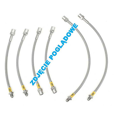 Cabluri de frana din otel inoxidabil Braided stainless steel brake cables 6pcs silver realization: 2-3 working days BMW 3 E36 1.6-1.9 90-140 01.94-08.00 HEL BMW12H6
